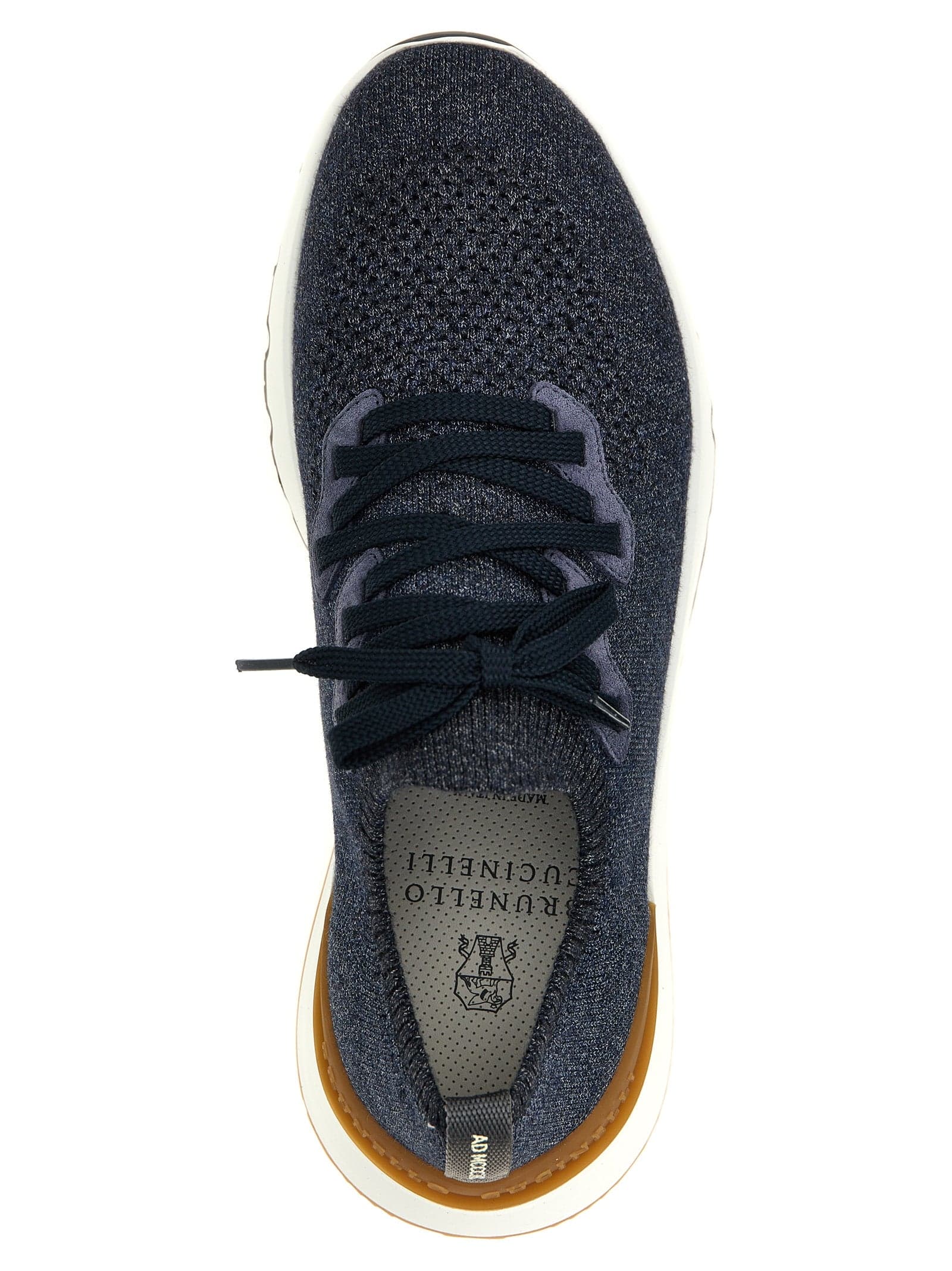 Brunello Cucinelli Blue Cotton Athletic Sneakers - 4