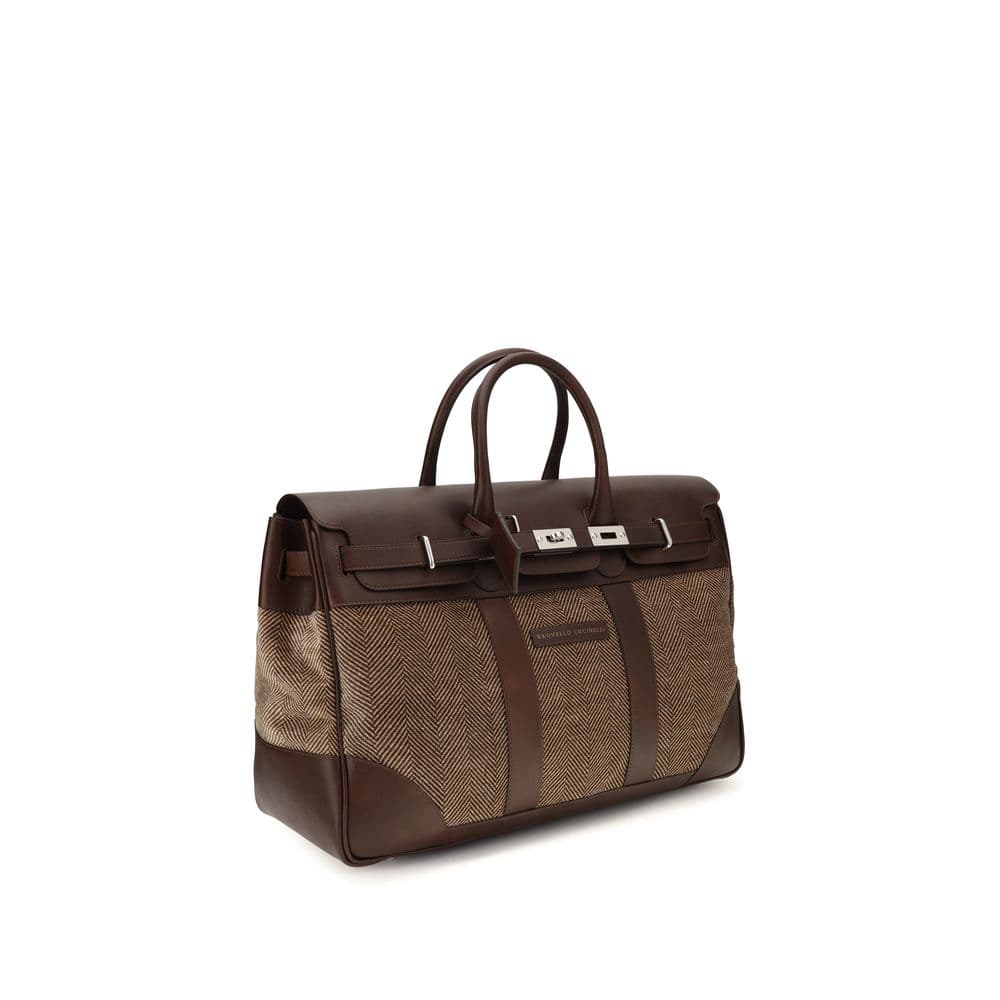 Brunello Cucinelli Brown Calf Leather Bos Taurus Luggage And Travel - 2