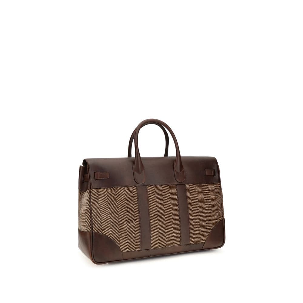 Brunello Cucinelli Brown Calf Leather Bos Taurus Luggage And Travel - 3