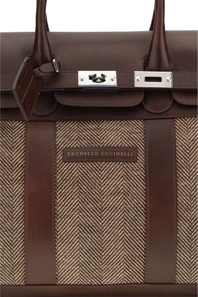 Brunello Cucinelli Brown Calf Leather Bos Taurus Luggage And Travel - 4
