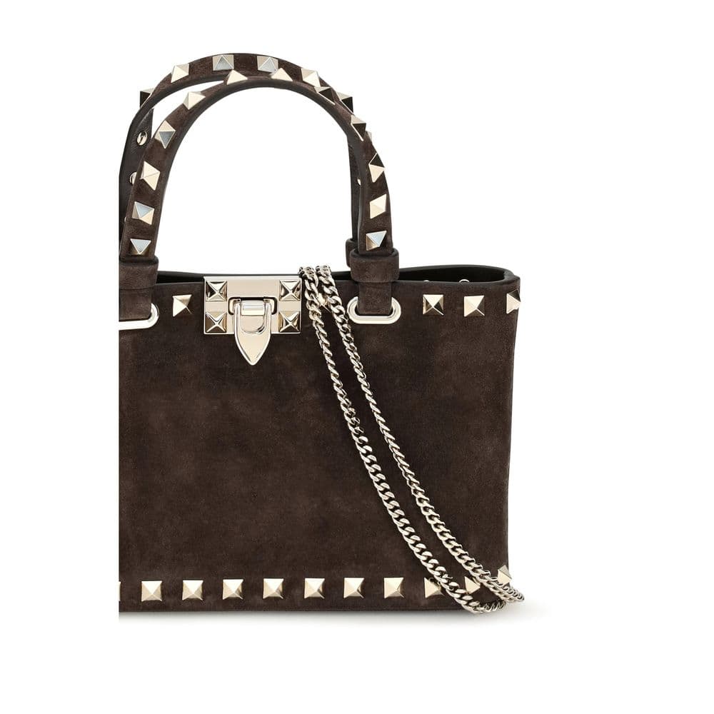 Valentino Garavani Brown Calf Leather Bos Taurus Handbag - 4