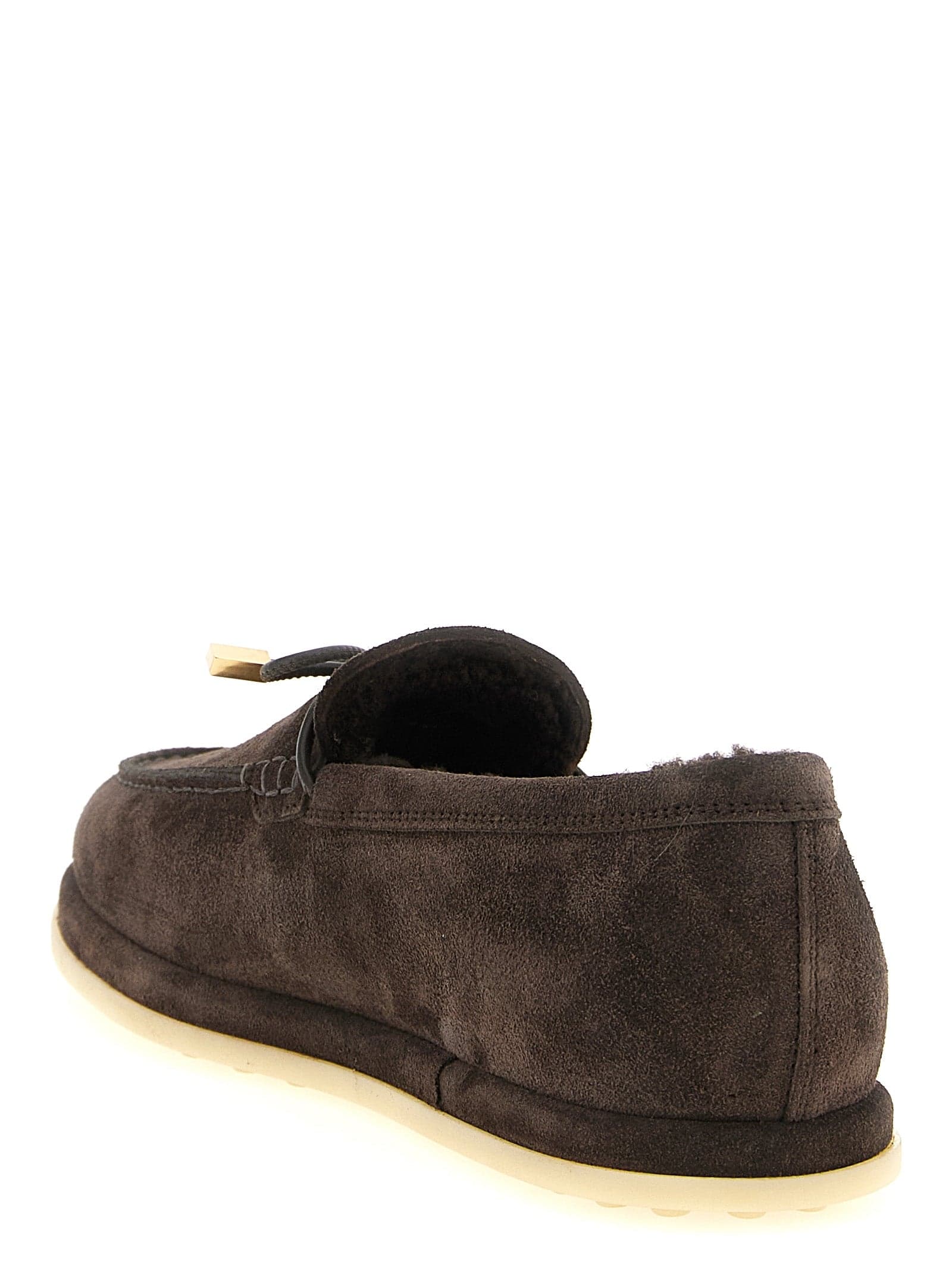 Tod's Brown Calfskin Slip-On Loafers - 3