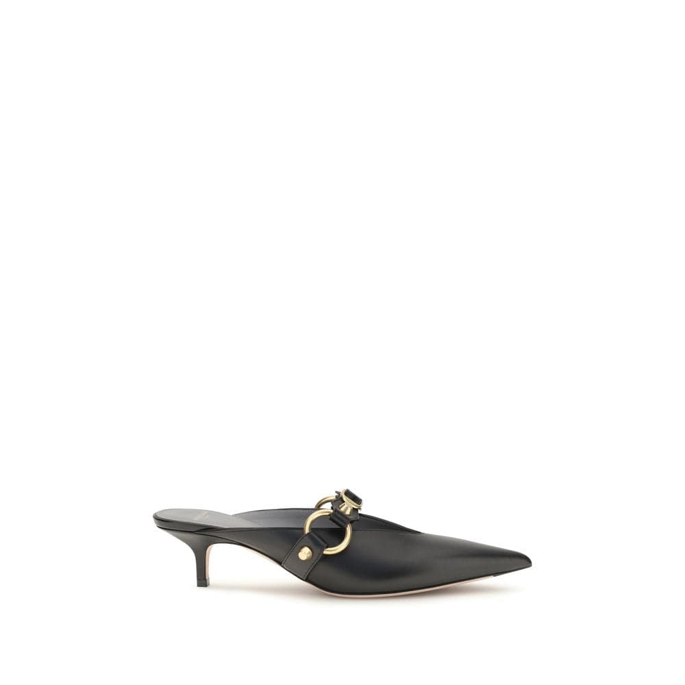 Balenciaga Black Calf Leather Bos Taurus Mules
