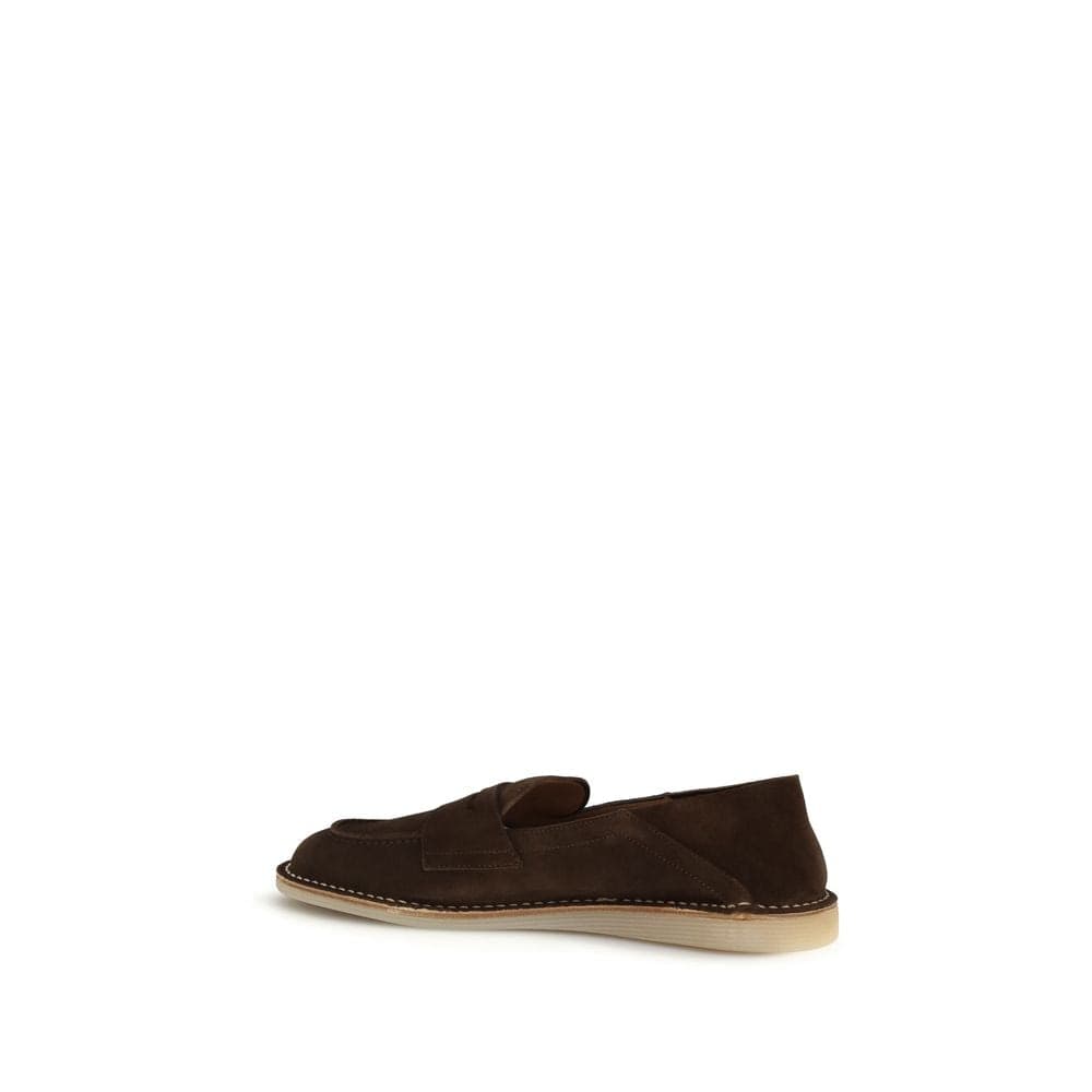Dolce & Gabbana Brown Calf Leather Bos Taurus Slip-On Loafers - 3
