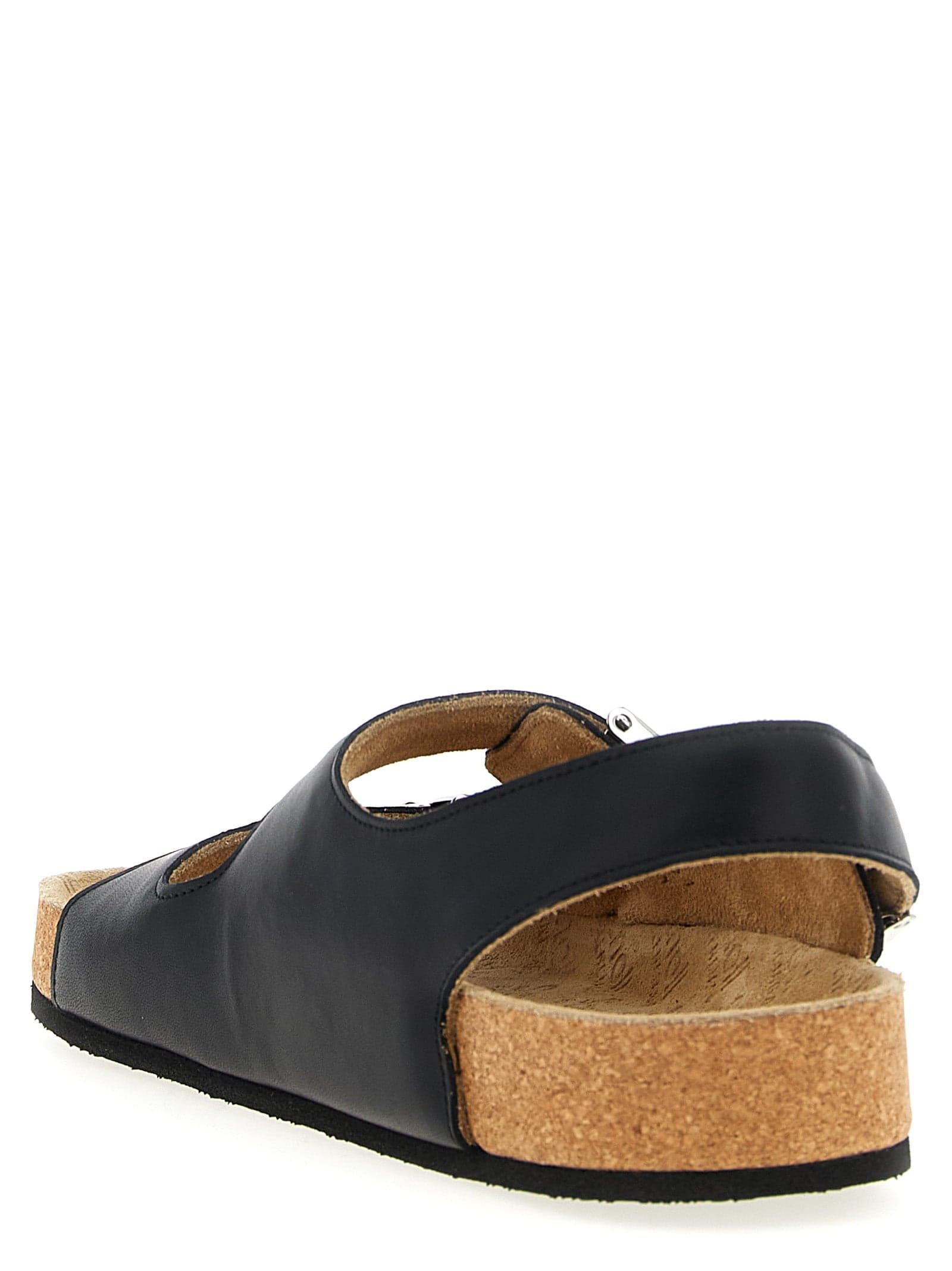 Balenciaga Black Calfskin Flat Sandals - 3