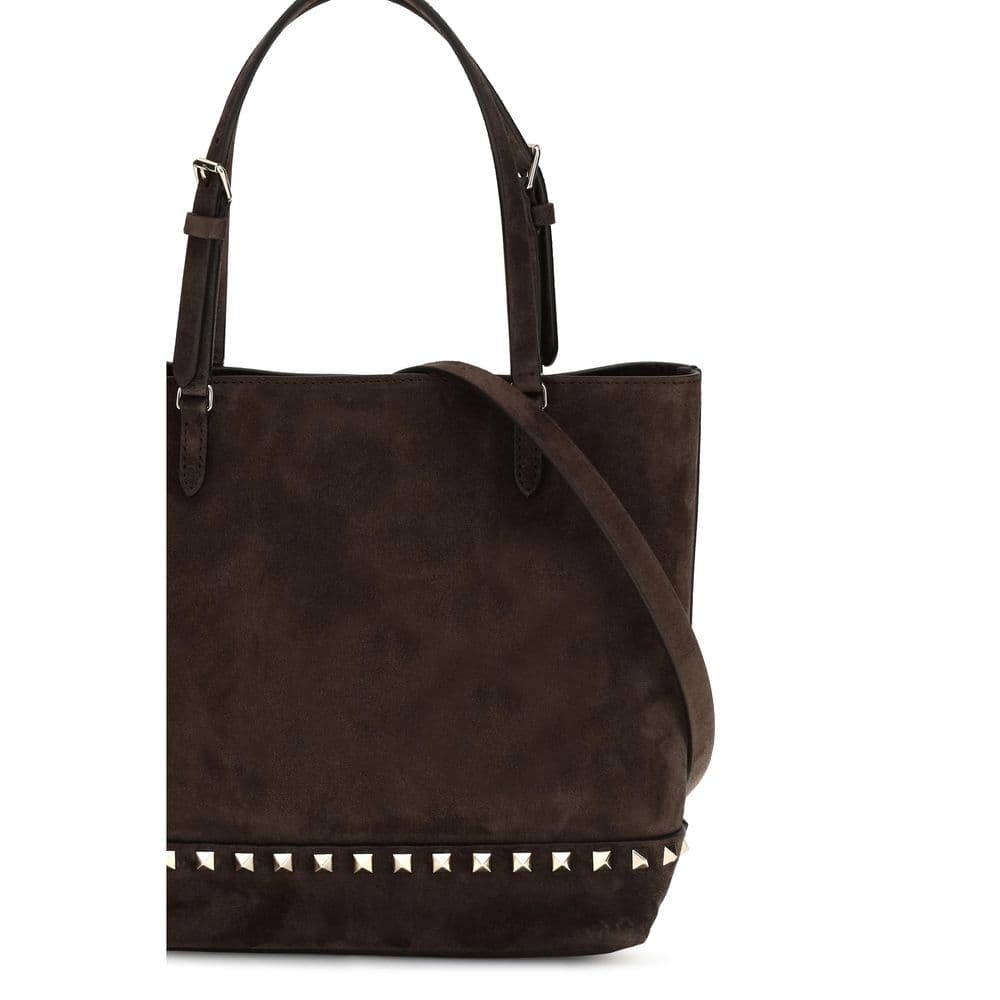 Valentino Garavani Brown Calf Leather Bos Taurus Shoulder Bag - 4