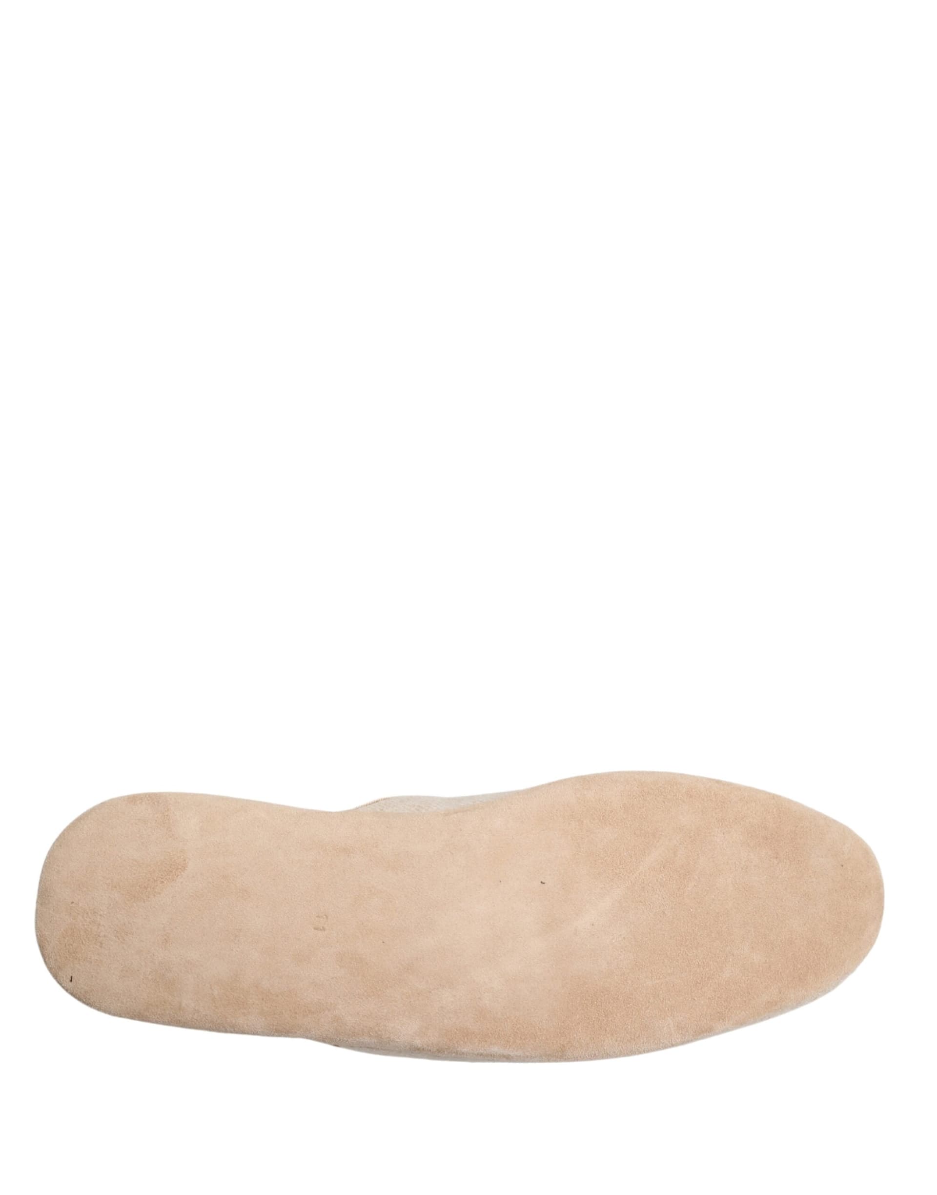 Dolce & Gabbana Beige Shetland Wool Red Quilted Slippers Shoes - 8