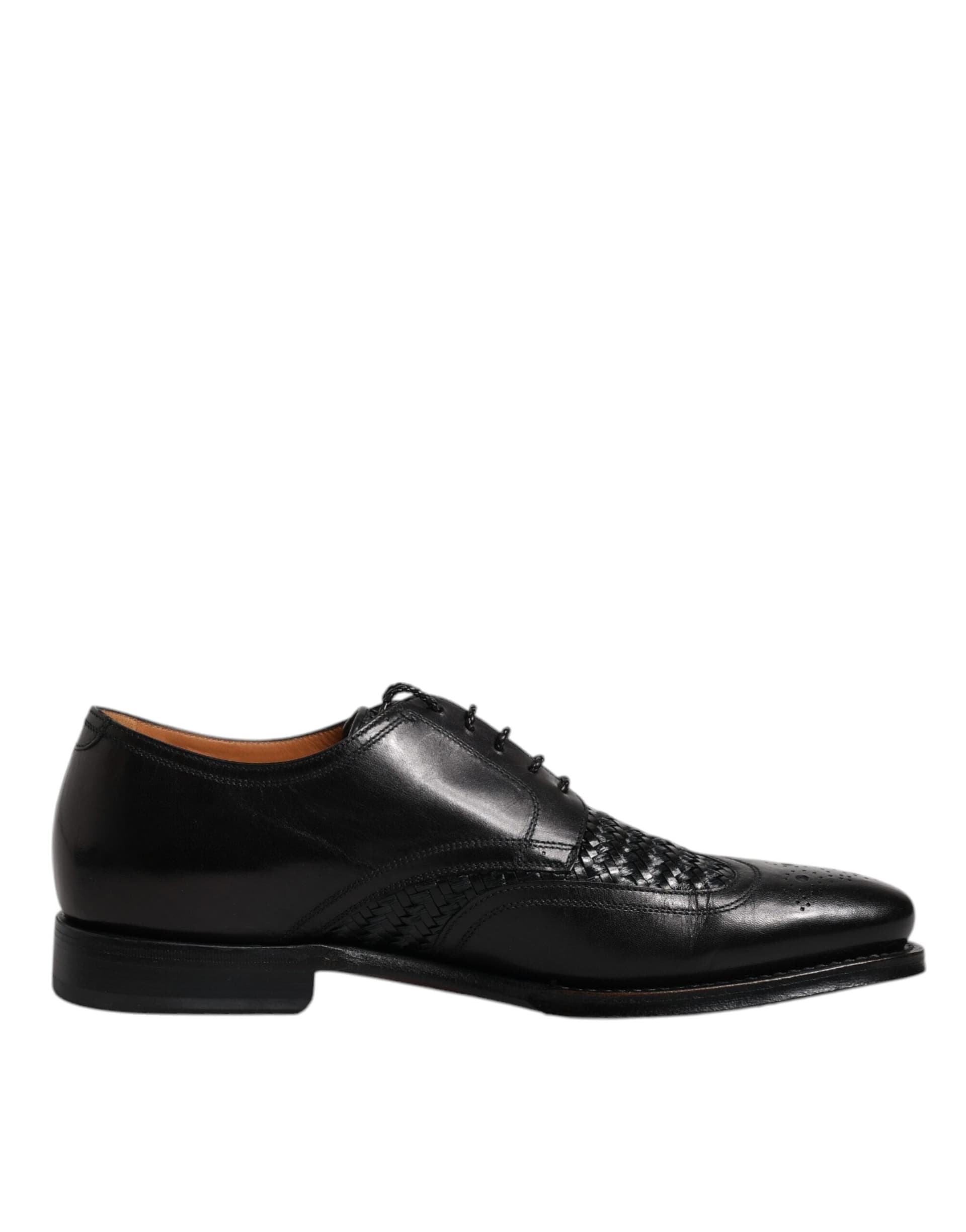 Dolce & Gabbana Black Leather Derby Wingtip Lace Up Formal Dress Shoes - 6