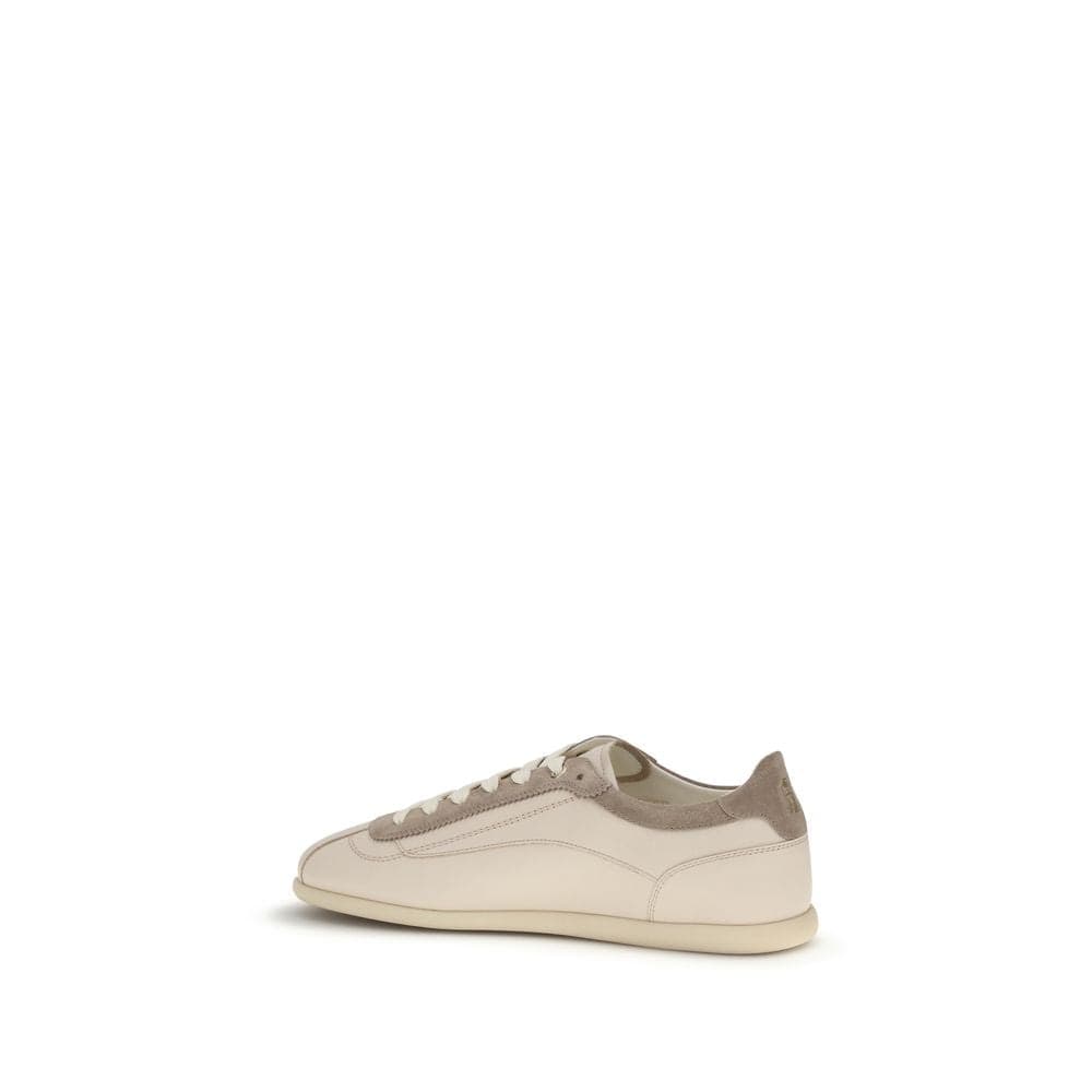 Brunello Cucinelli Beige Leather Low Top Sneakers - 3