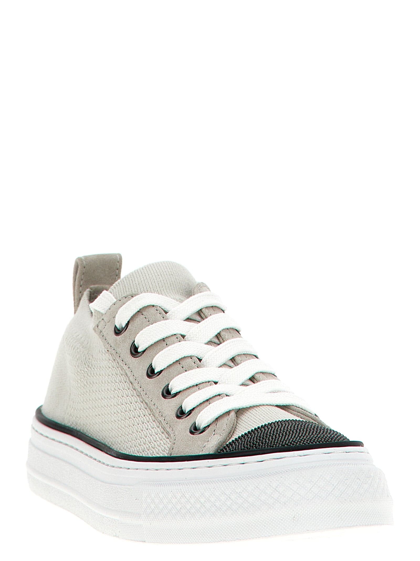 Brunello Cucinelli Multicolor Cotton Low Top Sneakers - 2