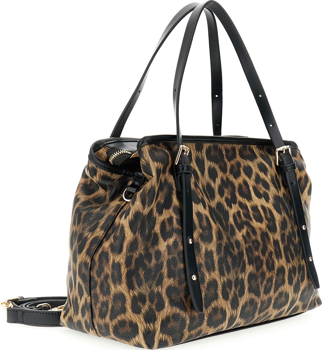 MORBIDA TOTE PICCOLA IN MATERIALE SINTETICO STAMPA LEOPARDO , CON MANICI SOTTILI - 2