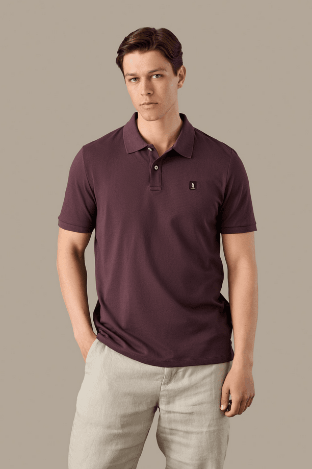 Refrigue polo con patch uomo marrone - 3
