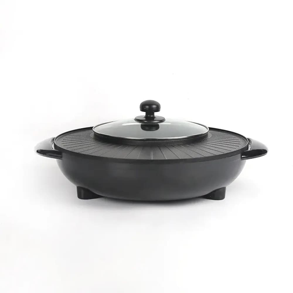 GRIGLIA ELETTRICA CON PENTOLA COPERCHIO MULTIFUNZIONE 2IN1 BARBECUE ZUPPE HOT POT OR-8192 - 5