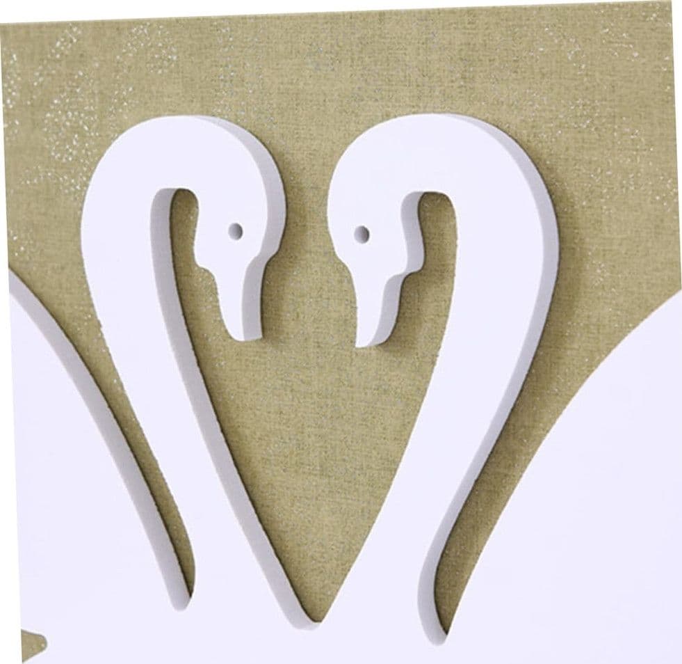 MENSOLA DA PARETE FORMA CIGNI BIANCA CON GANCI SCAFFALE PORTAOGGETTI DESIGN MULTIFUNZIONALE - 5