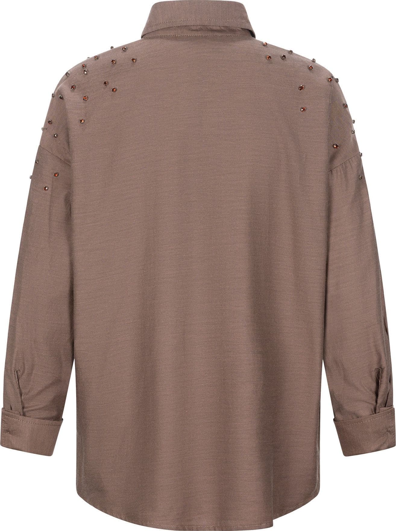 CAMICIA IN OXFORD CON STRAS SULLE SPALLE - 2