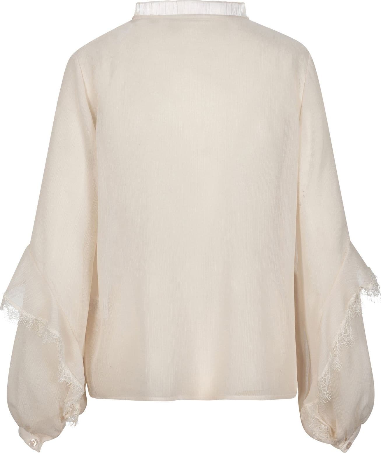 BLUSA IN GEORGETTE CON DETTAGLI IN PIZZO - 2