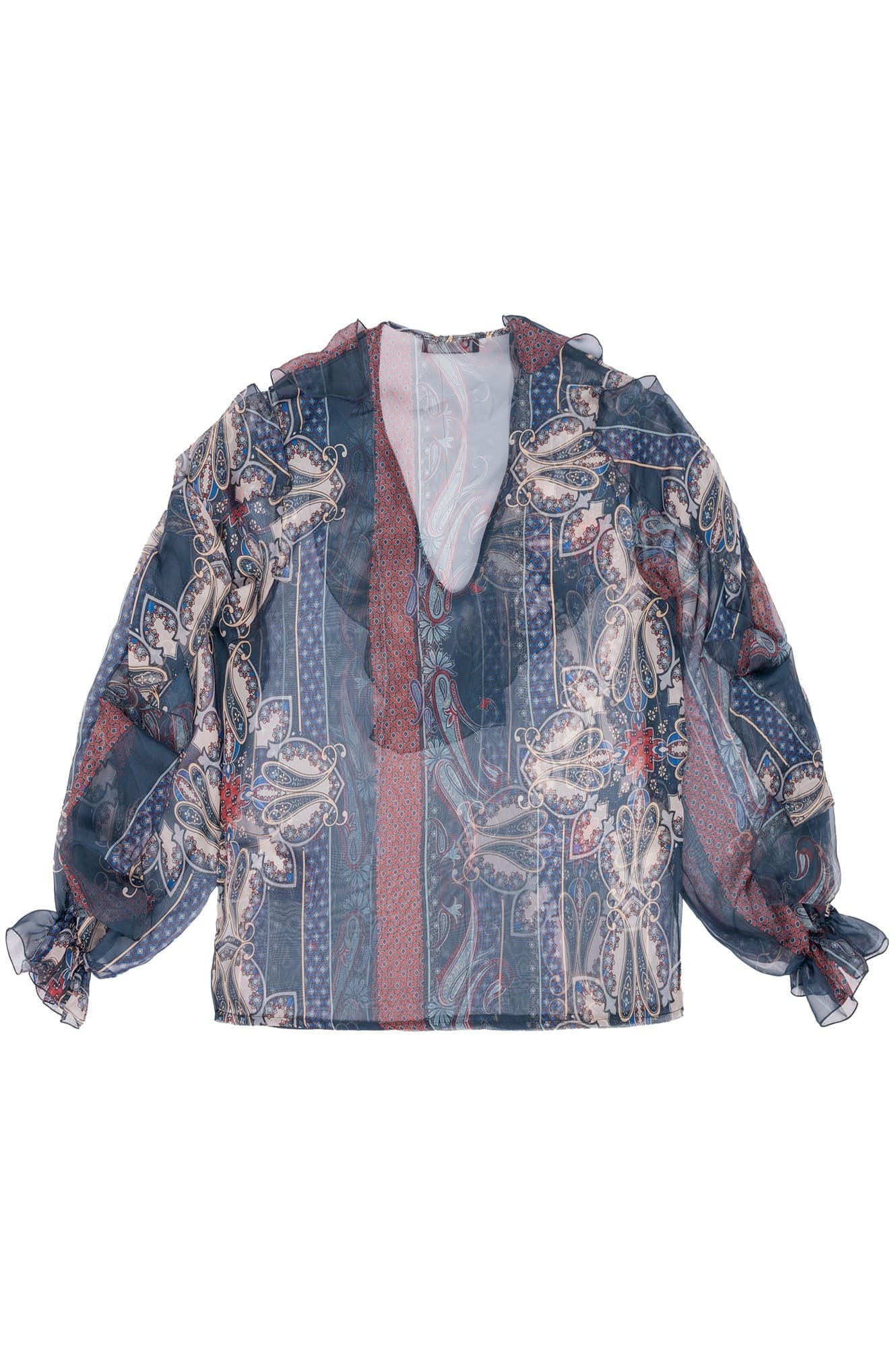 BLUSA STAMPATA CON RUCHES - 2