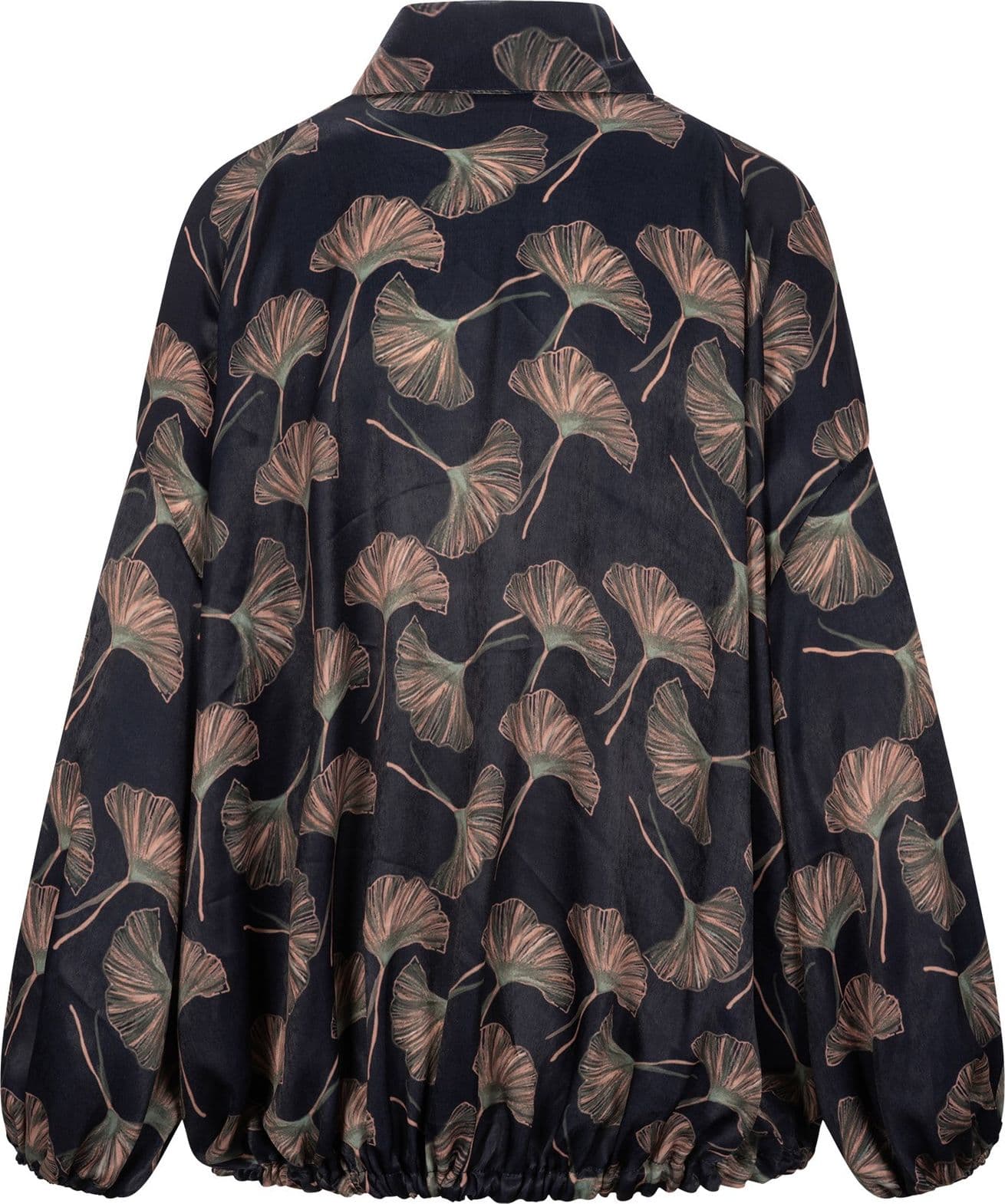 BLUSA STAMPATA CON MANICHE ARRICCIATE - 2