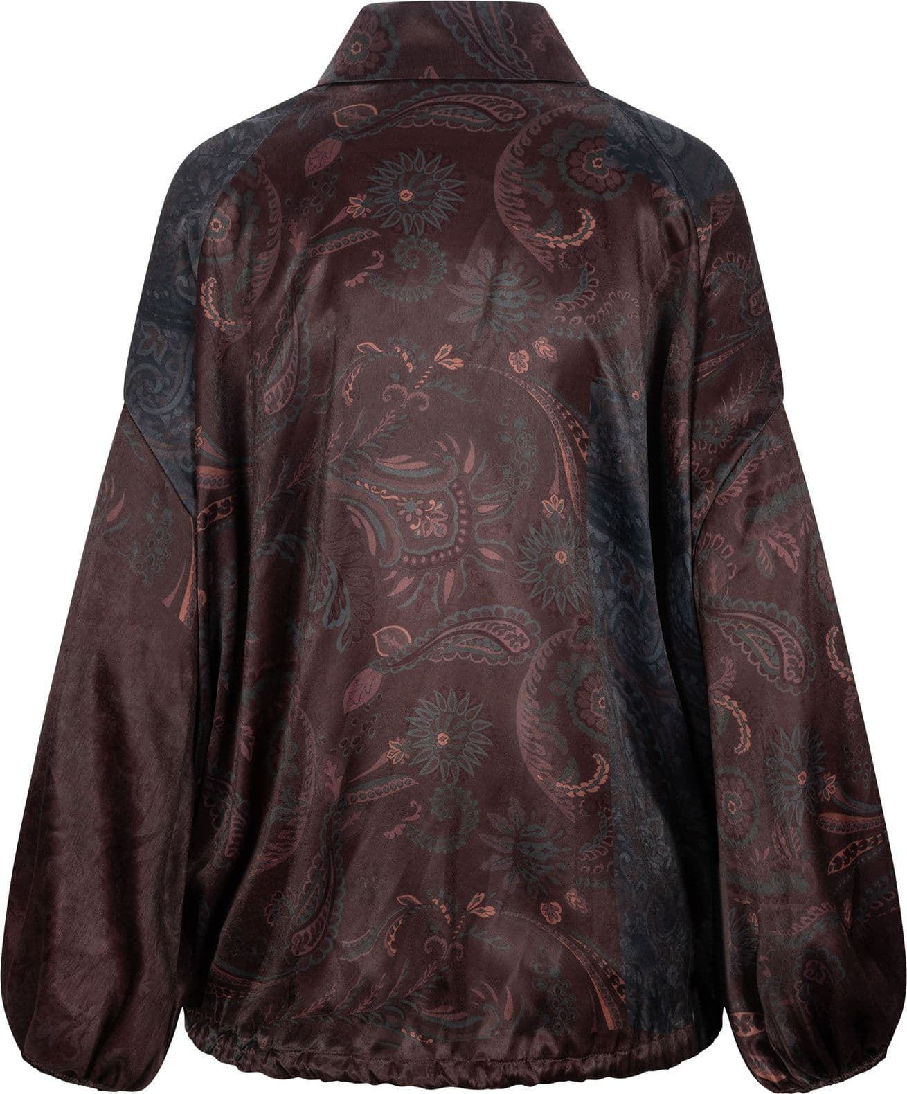 BLUSA STAMPATA CON MANICHE ARRICCIATE - 4