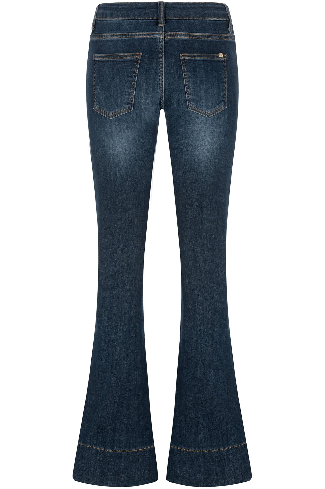 PANTALONE FLARE CON MORSETTO ALLE TASCHE - 2