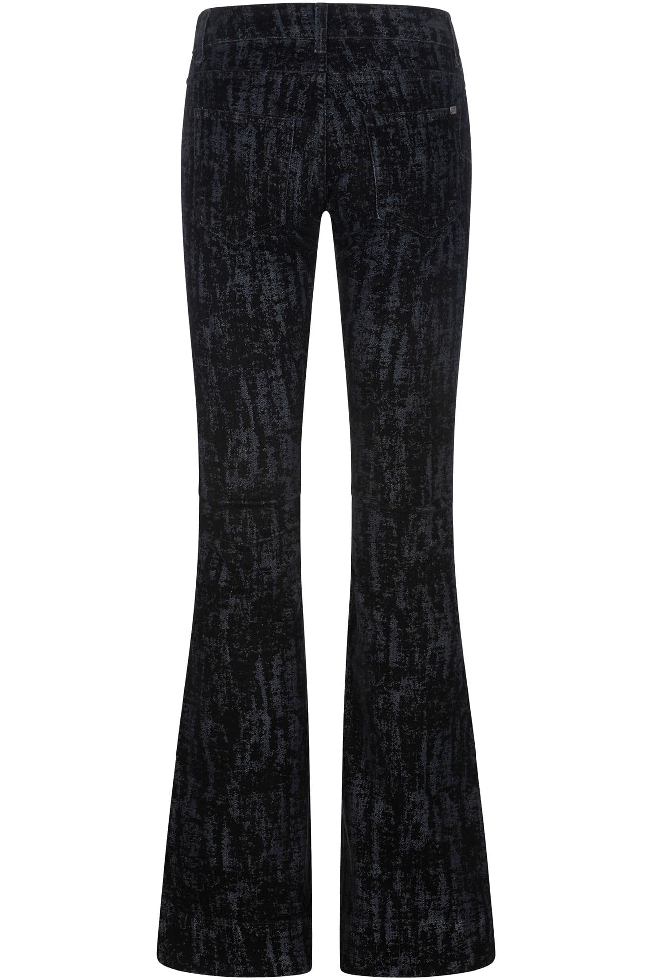 DENIM FLARE CON STAMPA FLOCCATA - 2