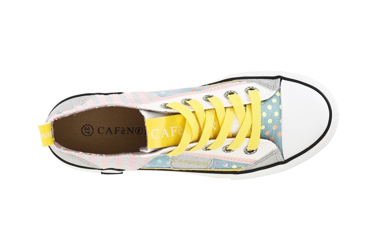 SNEAKERS PATCHWORK IN TESSUTO CON POIS - 3