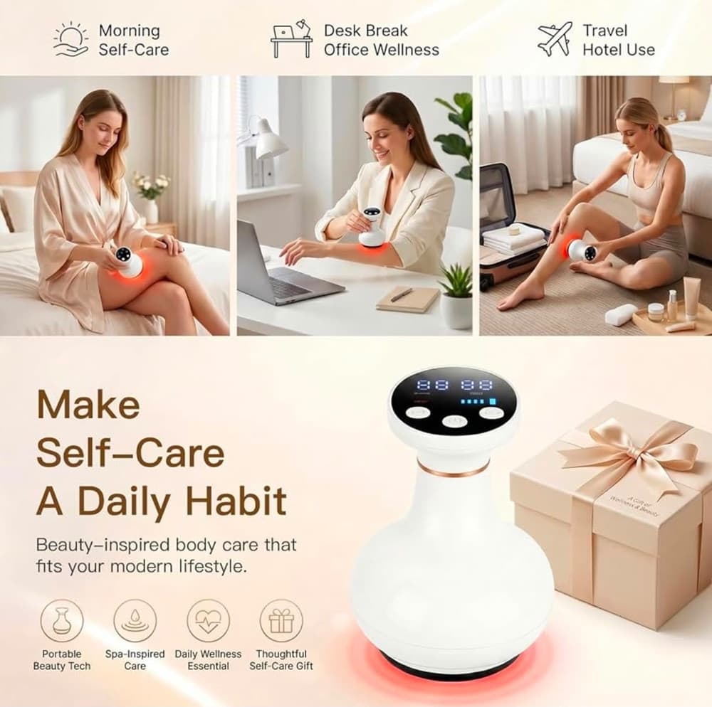 MASSAGGIATORE 4IN1 ANTICELLULITE ELETTRICO SENZA FILI MASSAGGIO PROFONDO CON CALORE CORPO - 4