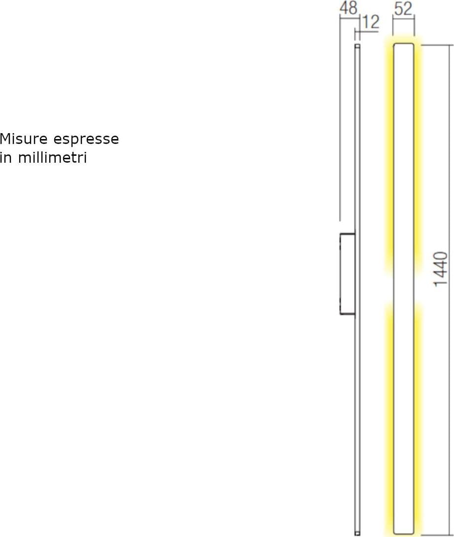 Applique led Redo Group REFLEXA big 2 IP54 biemissione alluminio - 7