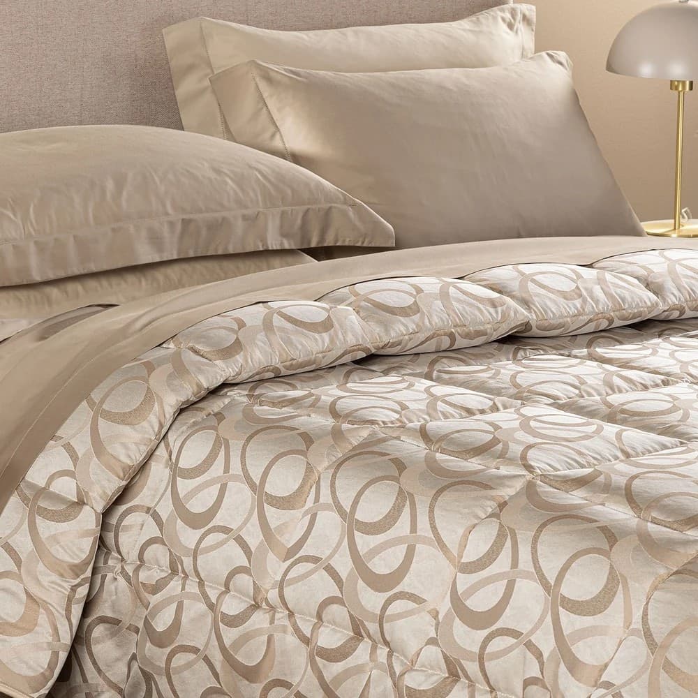 Trapunta Damascata Agata ! Caleffi Matrimoniale Floreale in Raso Jacquard 265X265 - 3