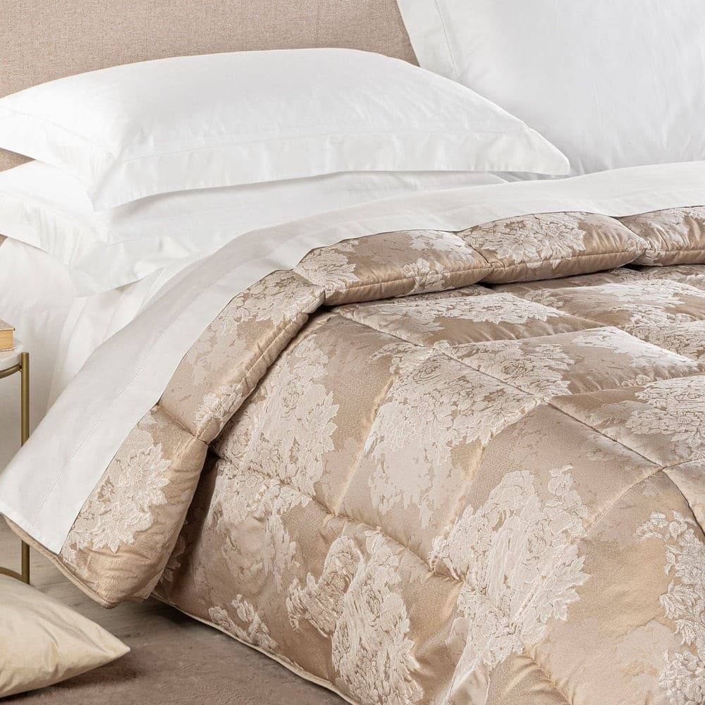 Trapunta Damascata Gloria ! Caleffi  Floreale Matrimoniale in Raso Jacquard 265X265 - 3