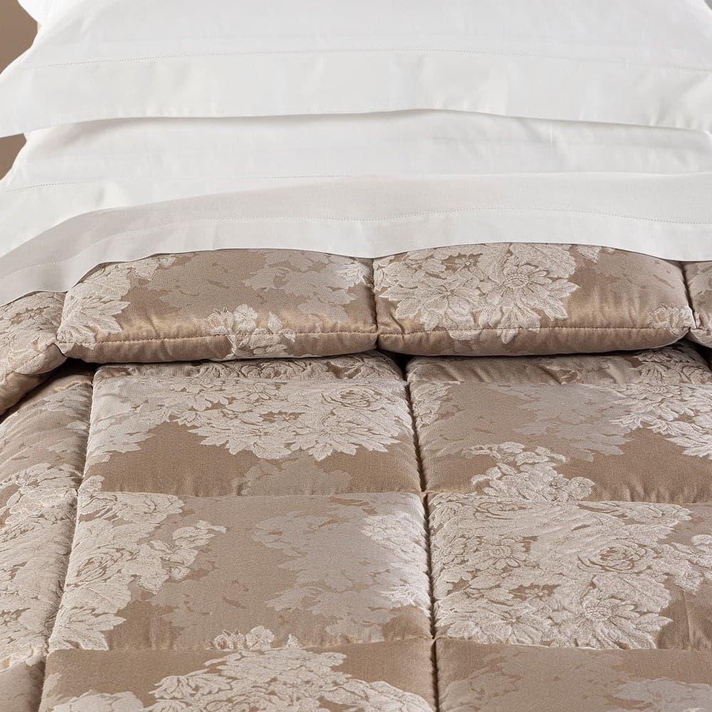 Trapunta Damascata Gloria ! Caleffi  Floreale Matrimoniale in Raso Jacquard 265X265 - 4