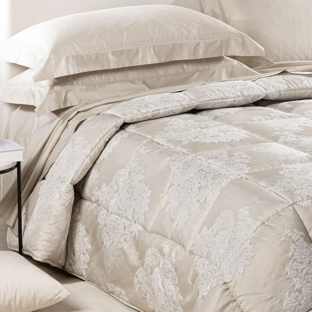 Trapunta Damascata Gloria ! Caleffi  Floreale Matrimoniale in Raso Jacquard 265X265 - 8