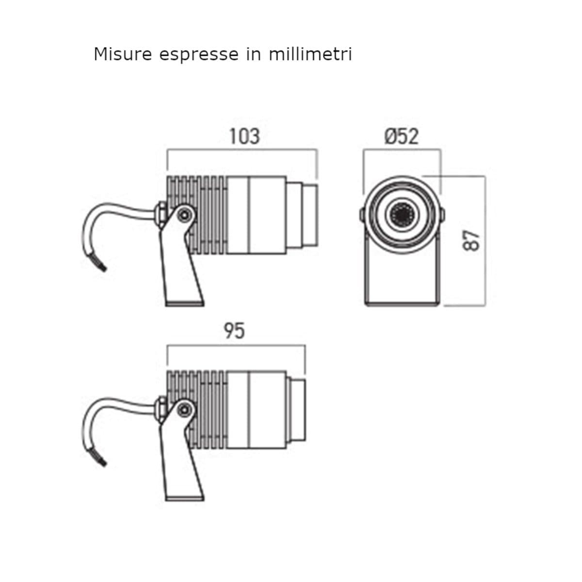 Proiettore orientabile Redo Group XDOT DT11WW10-40 DT11NW10-40 LED IP67 alluminio vetro - 4