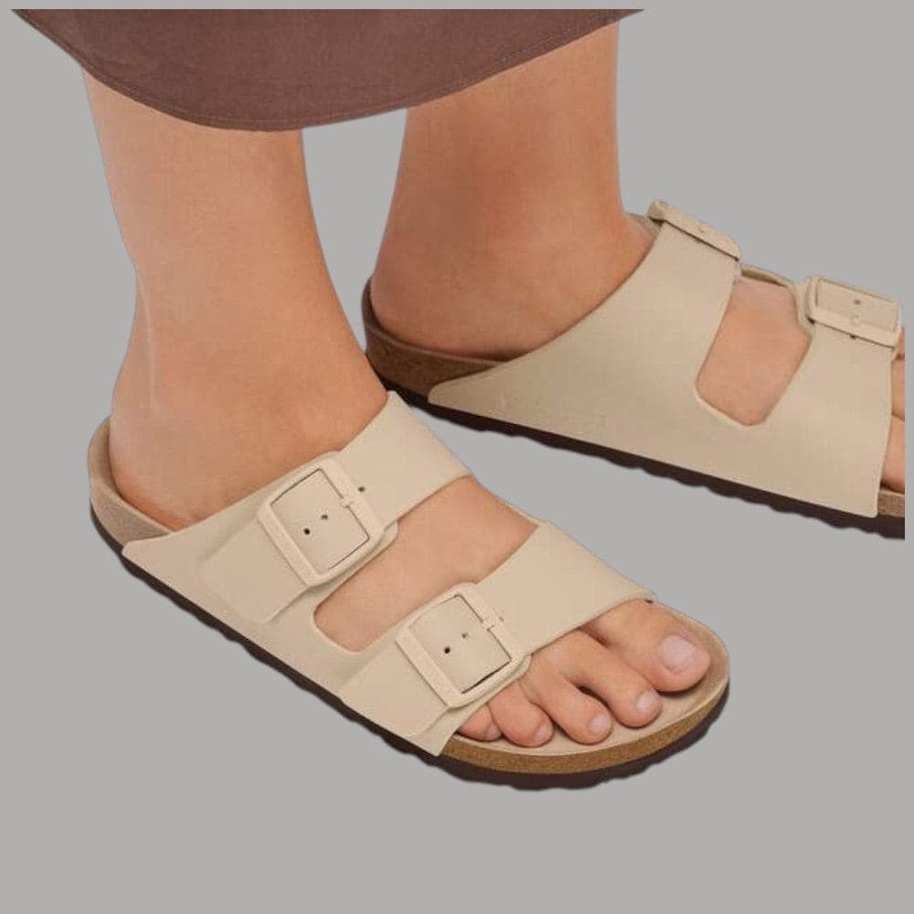 Birkenstock Ciabatte Donna Arizona Triples Sandcastle Birko Flor Narrow Fit - 6