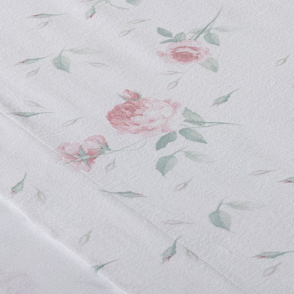 Completo Lenzuola Matrimoniale Rosa in Flanella di Puro Cotone – Caldo e Vellutato - 8