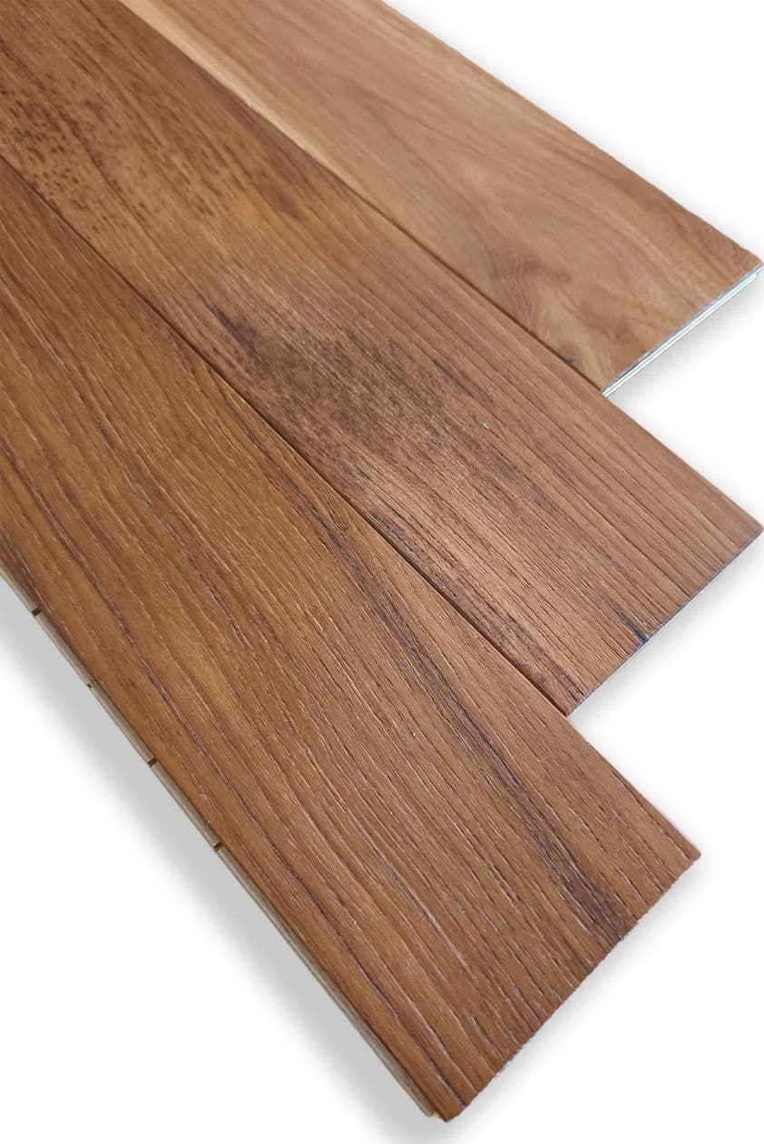 Parquet Prefinito in Teak Garbelotto Spazzolato Verniciato Opaco Bisellato 4 Lati 8,5x85x800 mm – Lotto 17 mq - 7