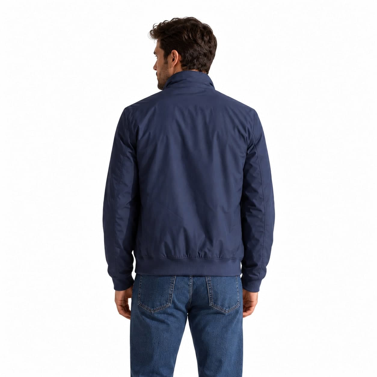 K-Way Giubbino uomo Bomber Arsene Warm Micro Canvas K4157DW K89 Blue Depht - 2