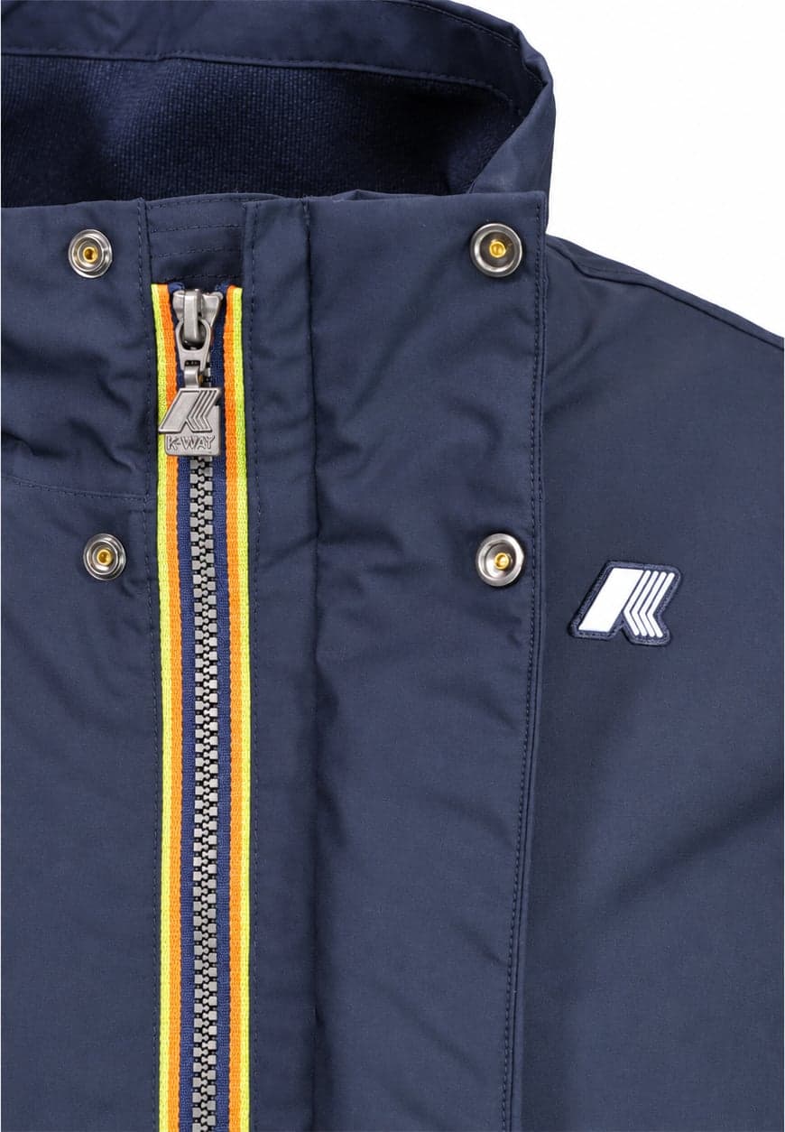 K-Way Giubbino uomo Bomber Arsene Warm Micro Canvas K4157DW K89 Blue Depht - 4