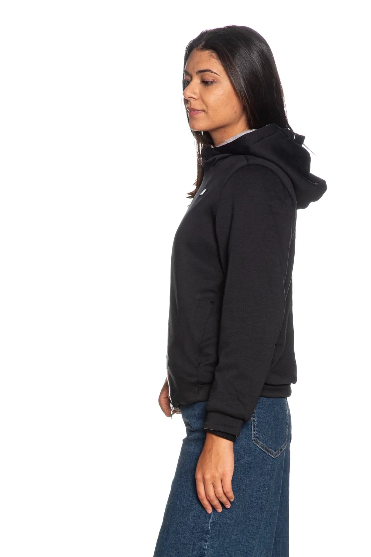 K-Way Giubbotto Donna Deva Light Spacer Fur Double W Da Donna Nero Grigio Medio K31452W-DBT - 2