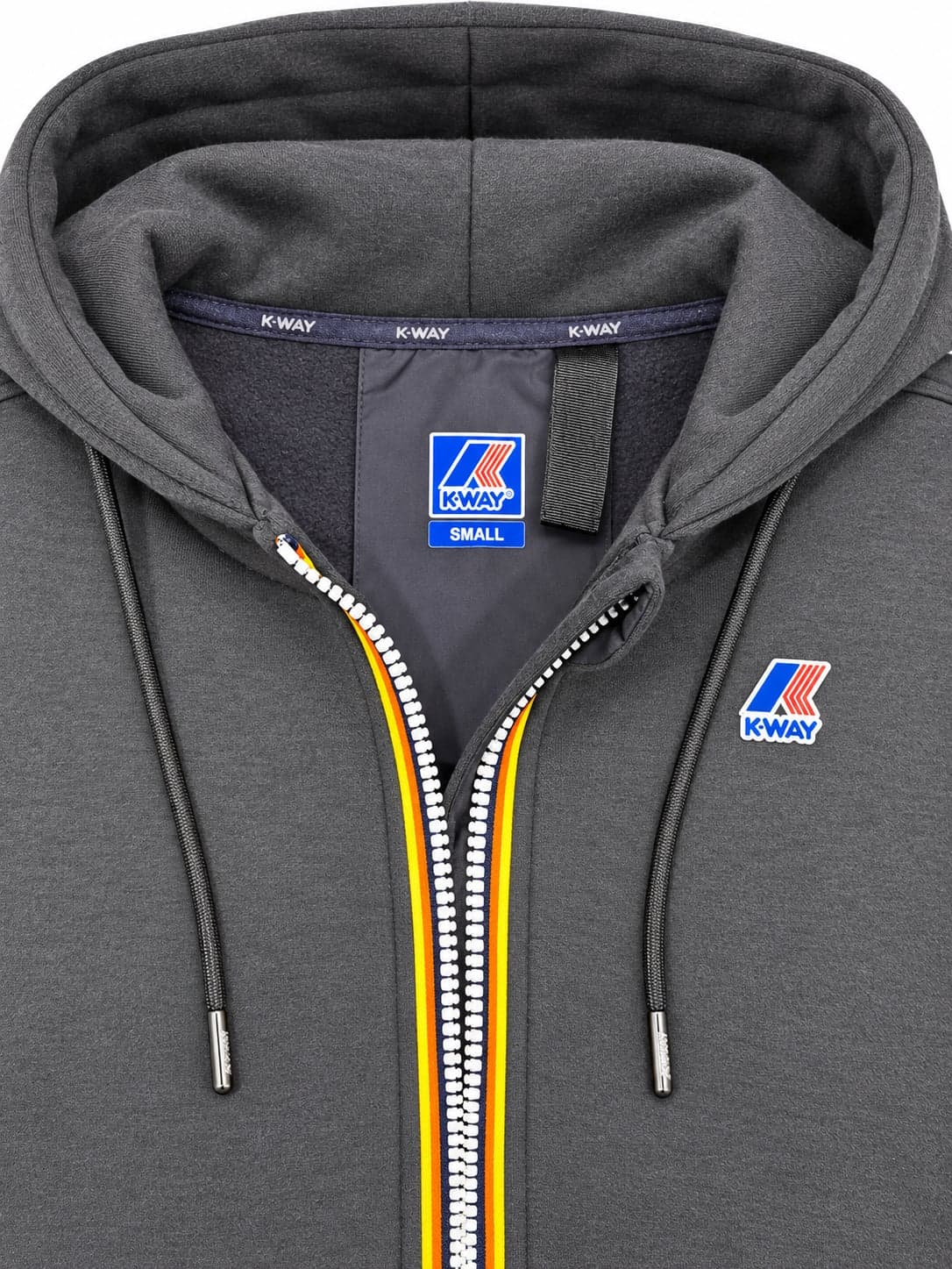 K-way felpa donna con cappuccio e zip Lara Brushed pc - Black pure K8148KW-USY - 3