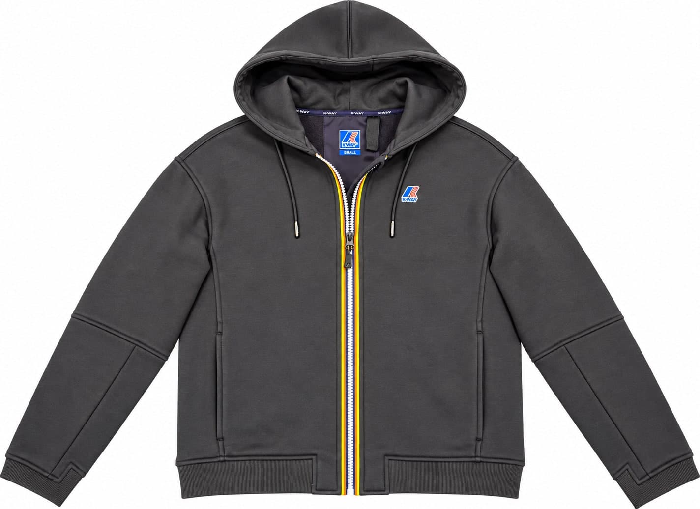 K-way felpa donna con cappuccio e zip Lara Brushed pc - Black pure K8148KW-USY - 5