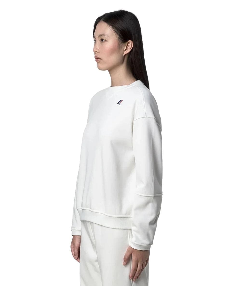 K-Way Felpa Donna Girocollo Noella Brushed Pc K6127MW 490 Bianco - 2