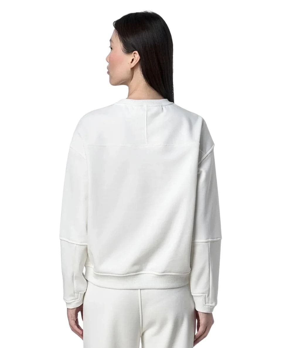 K-Way Felpa Donna Girocollo Noella Brushed Pc K6127MW 490 Bianco - 3