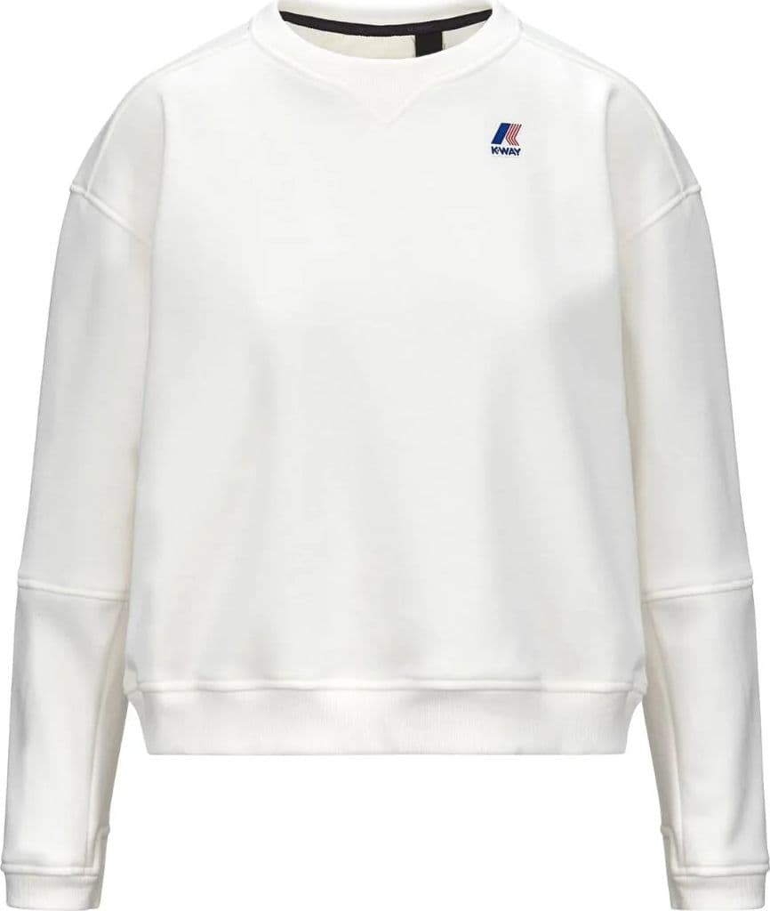 K-Way Felpa Donna Girocollo Noella Brushed Pc K6127MW 490 Bianco - 5