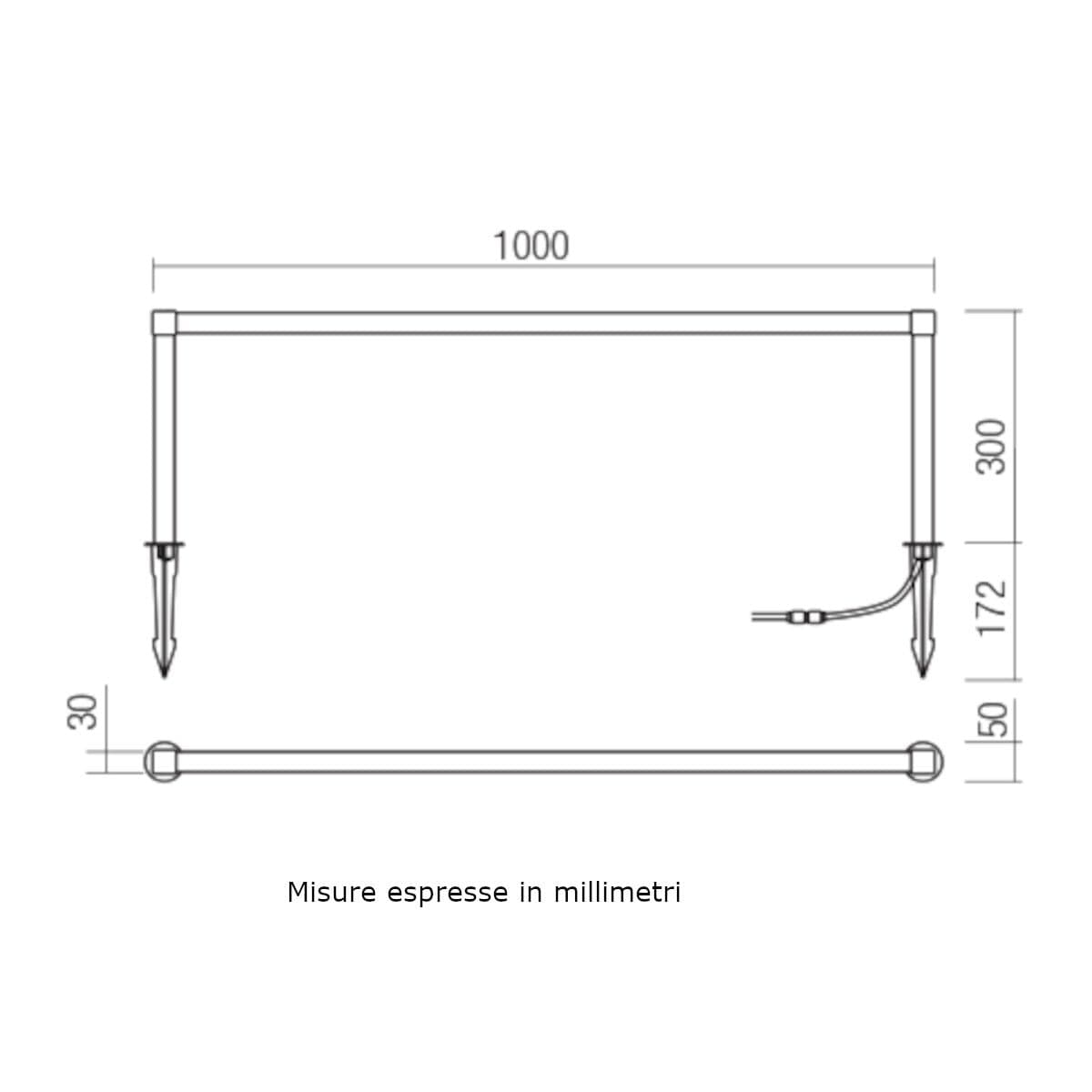 Picchetto lineare Redo Group BARRIER 90620 LED IP65 alluminio policarbonato - 5