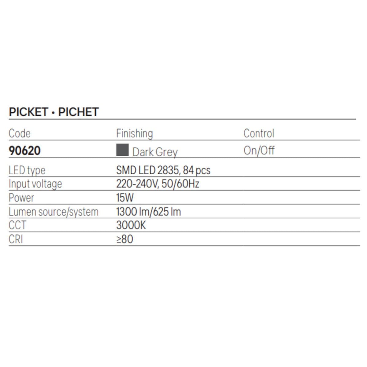 Picchetto lineare Redo Group BARRIER 90620 LED IP65 alluminio policarbonato - 6