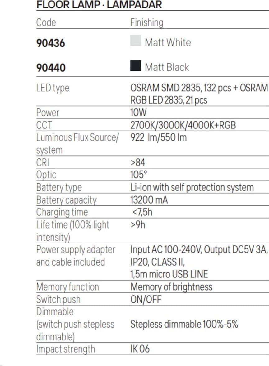 Piantana Led Redo Group TESEO 90436 90440 IP65 alluminio policarbonato - 11