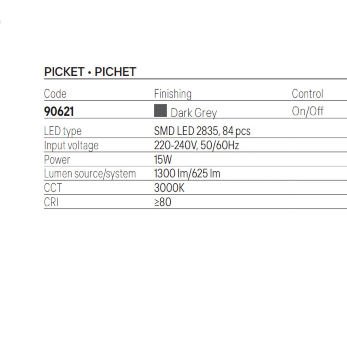 Picchetto lineare Redo Group BARRIER 90621 LED IP65 alluminio policarbonato - 5