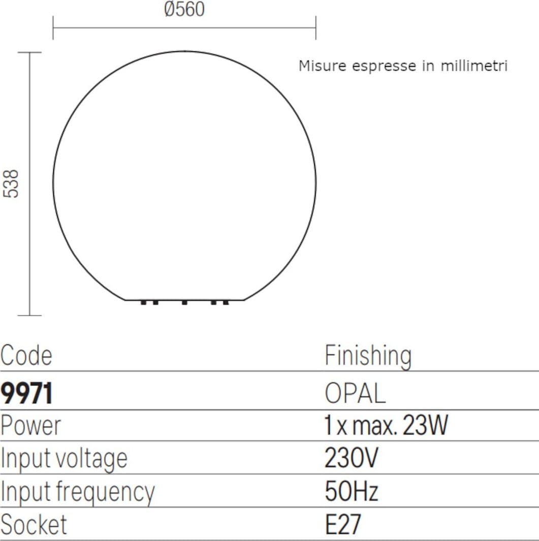 Lampada terra Redo Group BALOO 9971 E27 LED IP65 polietilene - 3