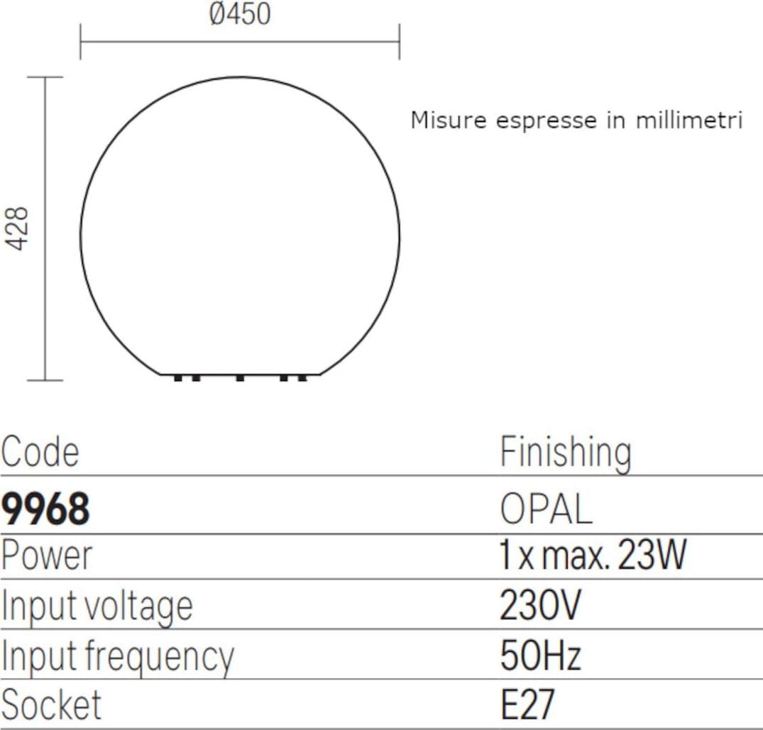 Lampada terra Redo Group BALOO 9968 E27 LED IP65 polietilene - 3